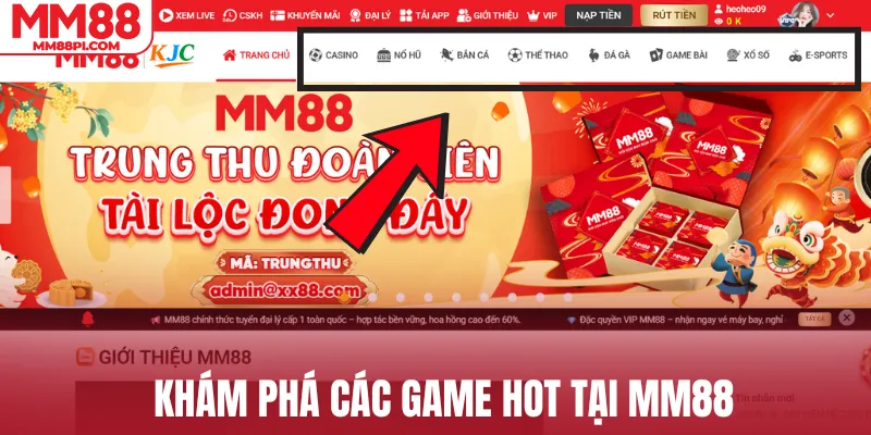 Khám phá các game HOT tại MM88